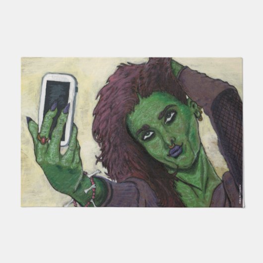 Goblin Girl Mobiele Telefoon Selfie Deur Mat (Voorkant)