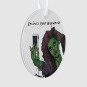 Goblin Girl Selfie Fantasy Art Acryl Ornament (voorkant)