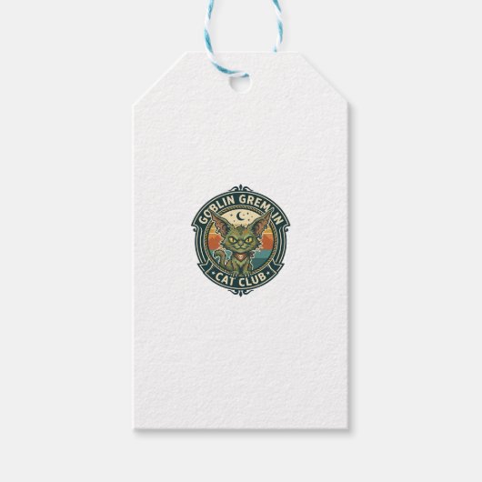 Goblin Gremlin Kat Cute Kitty Design - Goblin Grem Cadeaulabel (Voorkant)