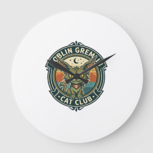Goblin Gremlin Kat Cute Kitty Design - Goblin Grem Grote Klok