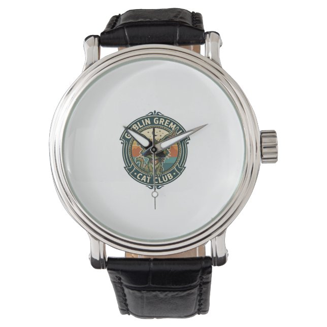 Goblin Gremlin Kat Cute Kitty Design - Goblin Grem Horloge (Voorkant)
