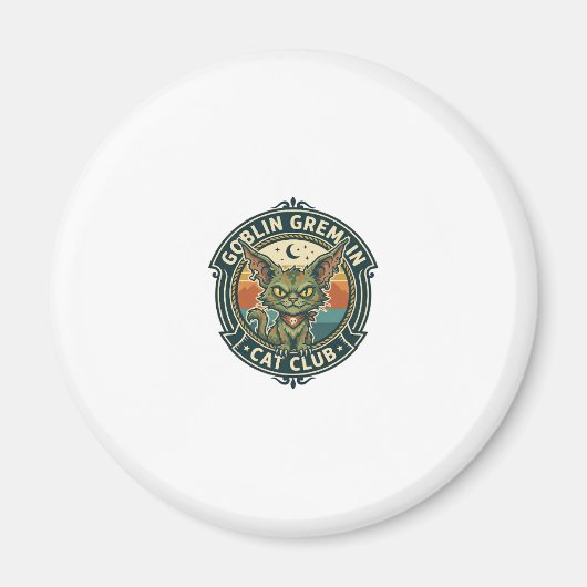 Goblin Gremlin Kat Cute Kitty Design - Goblin Grem Magneet (Voorkant)