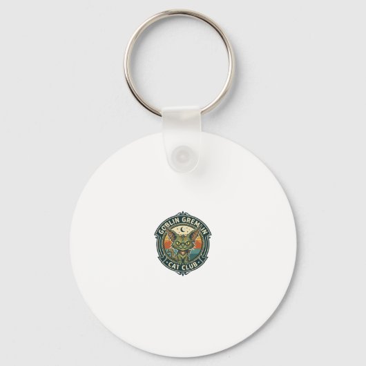 Goblin Gremlin Kat Cute Kitty Design - Goblin Grem Sleutelhanger (Voorkant)