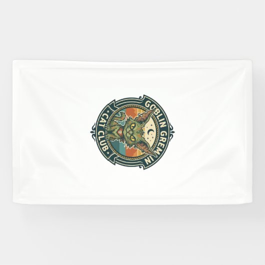Goblin Gremlin Kat Cute Kitty Design - Goblin Grem Spandoek (Horizontaal)