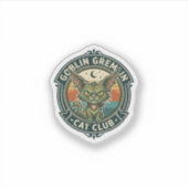 Goblin Gremlin Kat Cute Kitty Design - Goblin Grem Sticker (Voorkant)