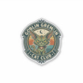 Goblin Gremlin Kat Cute Kitty Design - Goblin Grem Sticker (Voorkant)