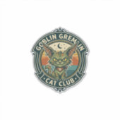 Goblin Gremlin Kat Cute Kitty Design - Goblin Grem Sticker (Voorkant)