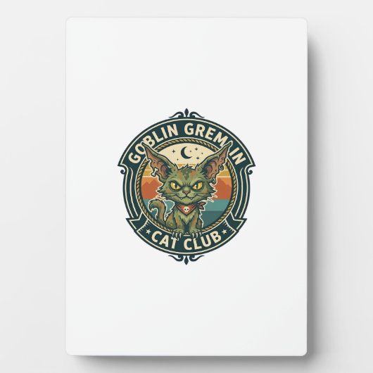 Goblin Gremlin Kat Cute Kitty Ontwerp - Goblin Gre Fotoplaat (voorkant)