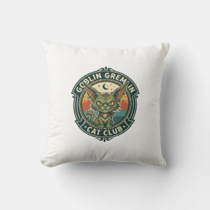 Goblin Gremlin Kat Cute Kitty Ontwerp - Goblin Gre Kussen