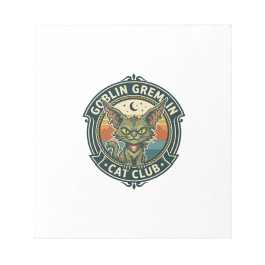 Goblin Gremlin Kat Cute Kitty Ontwerp - Goblin Gre Notitieblok (Voorkant)