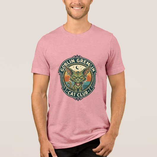 Goblin Gremlin Kat Cute Kitty Ontwerp - Goblin Gre Tri-Blend Shirt (Voorkant)