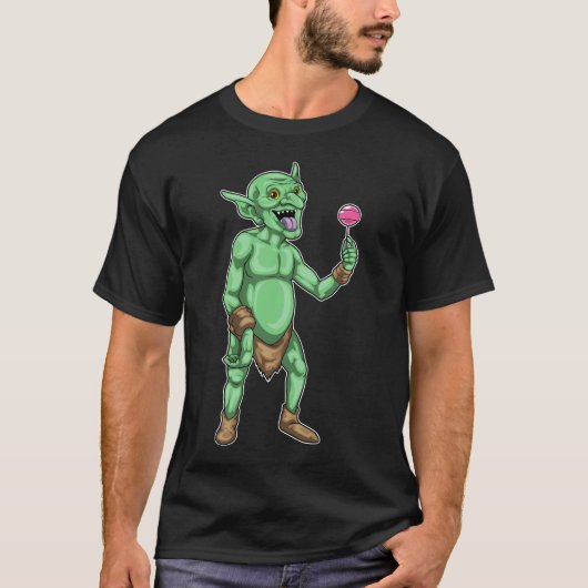 Goblin Halloween Lollipop T-shirt (Voorkant)