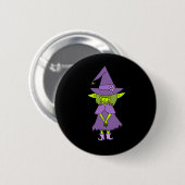 Goblin Heks Knop Ronde Button 5,7 Cm (Voorkant /achterkant)