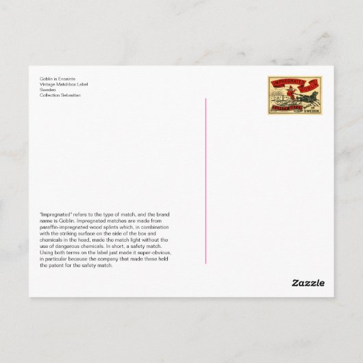 Goblin is Enceinte Briefkaart (Achterkant)