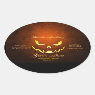  Goblin Juice Halloween Bottelaars Ovale Sticker