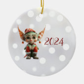 Goblin Kerst Elf Keramisch Ornament (Voorkant)