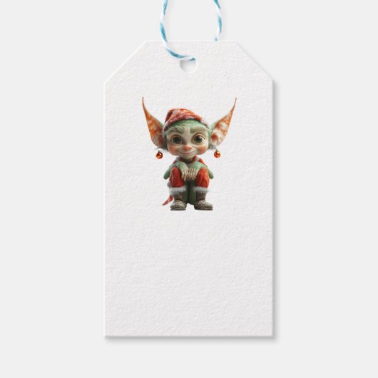 Goblin Kerst Elf Kraft Gift Labels Cadeaulabel (Voorkant)