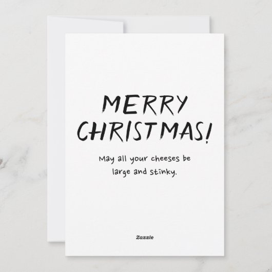 Goblin Kerstmis - Nice en Basic Feestdagenkaart (Achterkant)