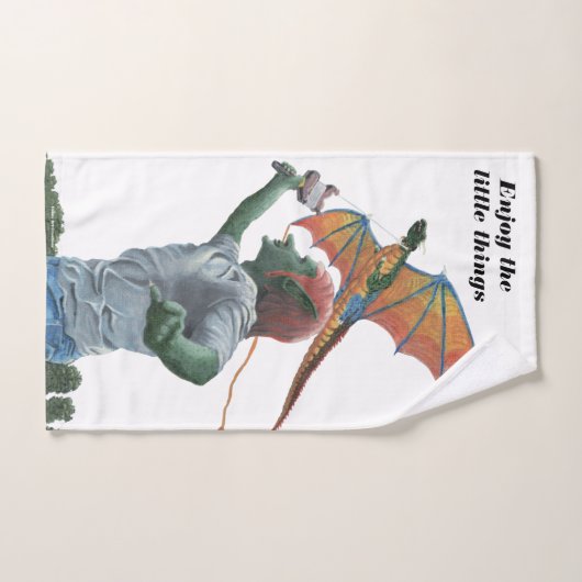 Goblin Kind Vliegende Dragon Kite Fantasy Badhandd Bad Handdoek (Handdoek)