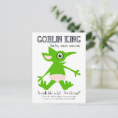 Goblin King Baby Care Service Briefkaart (Staand voorkant)