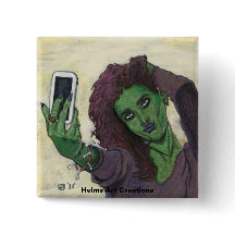 Goblin Meisje Mobiele Telefoon Selfie Fantasy Art 