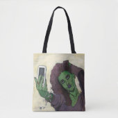 Goblin Meisje Mobiele Telefoon Selfie Grafische Ca Tote Bag (Voorkant)