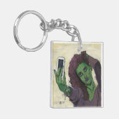 Goblin Meisje Mobiele Telefoon Selfie Grafische Sl Sleutelhanger (Voorkant Links)