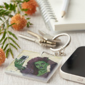 Goblin Meisje Mobiele Telefoon Selfie Grafische Sl Sleutelhanger (Voorkant Rechts)