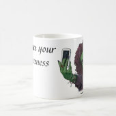 Goblin Meisje Telefoon Selfie Fantasy Art Koffie M Koffiemok (Center)