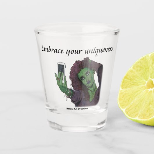 Goblin Meisje Telefoon Selfie Fantasy Art Shot Gla Glas (Voorkant)