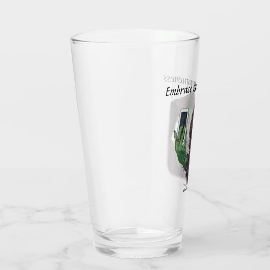 Goblin Meisje Telefoon Selfie Fantasy Drink Glas (Rechts)