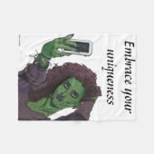 Goblin Meisje Telefoon Selfie Fantasy Fleece Deken (Voorkant (Horizontaal))