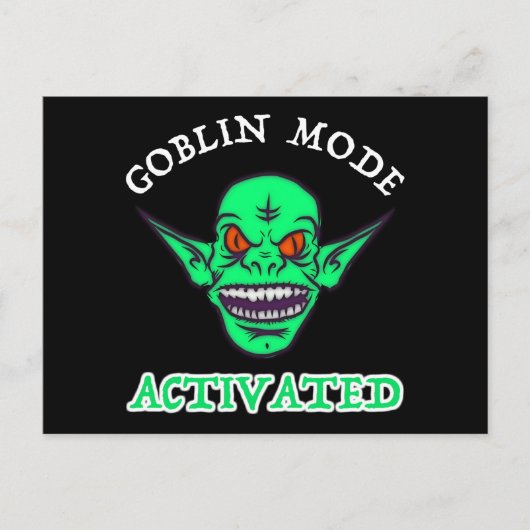 Goblin Mode geactiveerd Briefkaart (Voorkant)