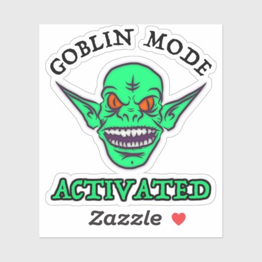 Goblin Mode geactiveerd Sticker (Vel)
