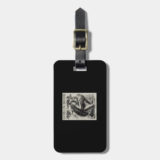 Goblin Mode Goblincore Fairycore Medieval Grunge Bagagelabel (Voorkant verticaal)