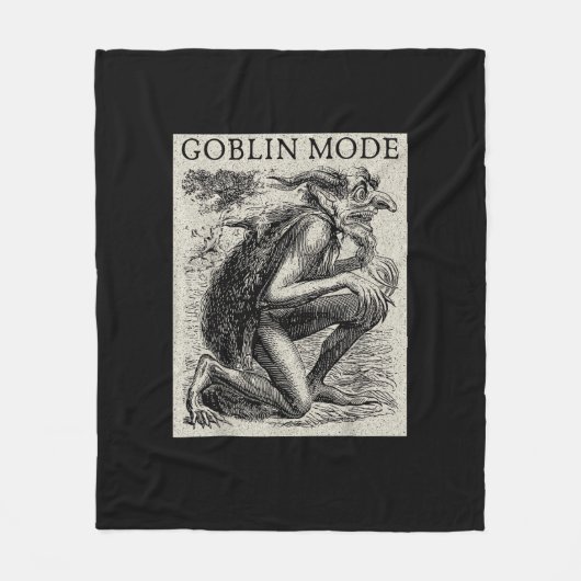 Goblin Mode Goblincore Fairycore Middeleeuwse Grun Fleece Deken (Voorkant)