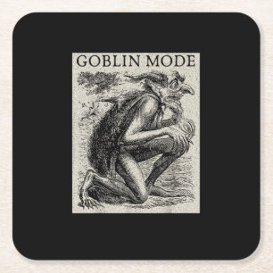 Goblin Mode Goblincore Fairycore Middeleeuwse Grun Kartonnen Onderzetters