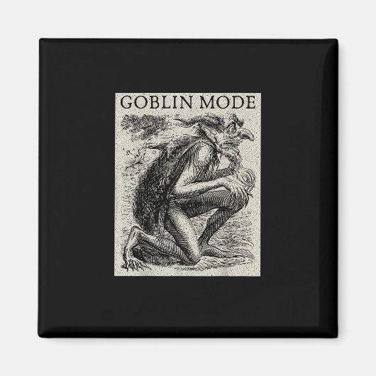 Goblin Mode Goblincore Fairycore Middeleeuwse Grun Magneet (Voorkant)