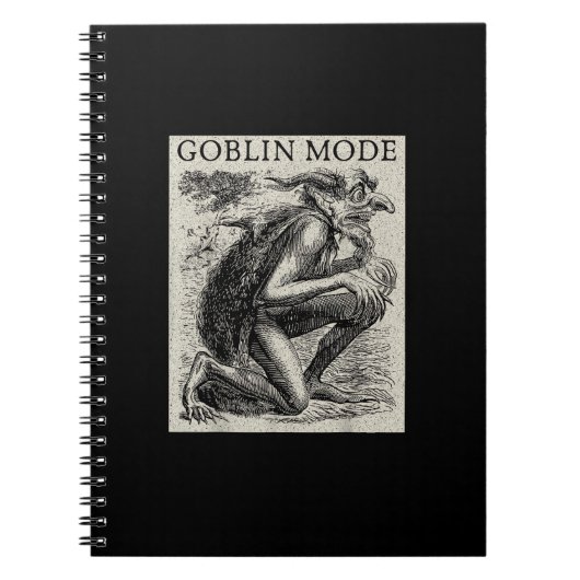 Goblin Mode Goblincore Fairycore Middeleeuwse Grun Notitieboek (Voorkant)