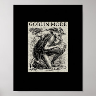 Goblin Mode Goblincore Fairycore Middeleeuwse Grun Poster