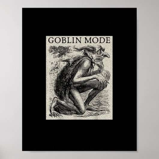 Goblin Mode Goblincore Fairycore Middeleeuwse Grun Poster (Voorkant)
