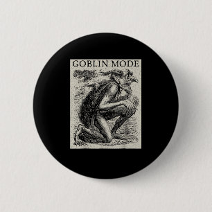 Goblin Mode Goblincore Fairycore Middeleeuwse Grun Ronde Button 5,7 Cm