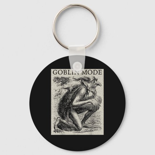 Goblin Mode Goblincore Fairycore Middeleeuwse Grun Sleutelhanger (Voorkant)
