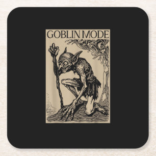 Goblin Mode Goblincore Vintage Esthetiek Grappig Kartonnen Onderzetters