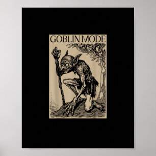 Goblin Mode Goblincore Vintage Esthetiek Grappig Poster