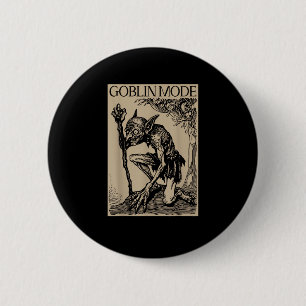Goblin Mode Goblincore Vintage Esthetiek Grappig Ronde Button 5,7 Cm