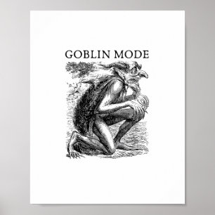 Goblin Mode Goblincore Vintage Esthetiek Grappig U Poster