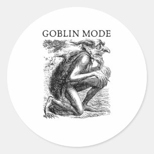 Goblin Mode Goblincore Vintage Esthetiek Grappig U Ronde Sticker