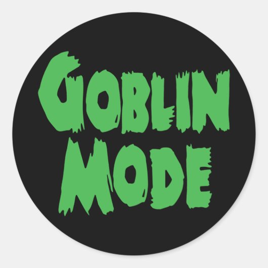 GOBLIN MODE RONDE STICKER (Voorkant)