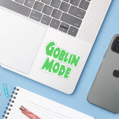 GOBLIN MODE STICKER (Laptop met iPhone)